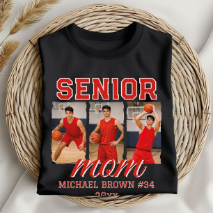 Senior-Mutter-Basketball-Fotocollage mit individue T-Shirt