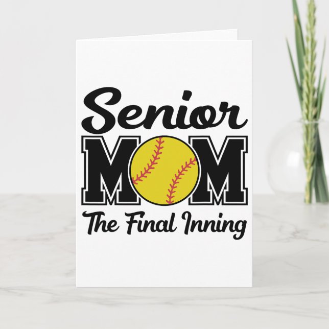 Senior-Mutter Das letzte Inning Softll-Mutter-Absc Karte (Vorderseite)