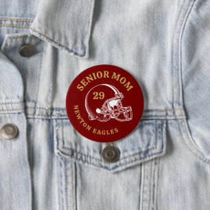Senior-Mutter Vintage-Fußballhelm individuell gest Button