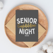 Senior Night Gratulation Benutzerdefiniertes Jahr