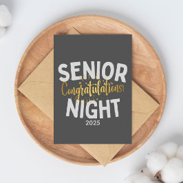 Senior Night Gratulation Benutzerdefiniertes Jahr Karte