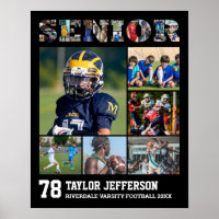 Senior Night Sports Team Player Foto Collage