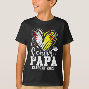 Senior Papa Cl von 2026 Baseball Softball Abschlus T-Shirt