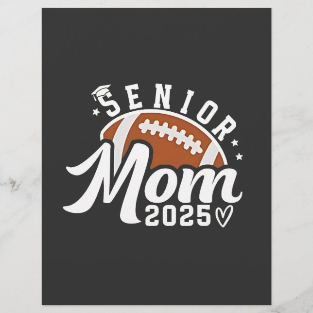 Senior Proud Mama 2025 Fantasy Football Graduate Flyer (Vorne)