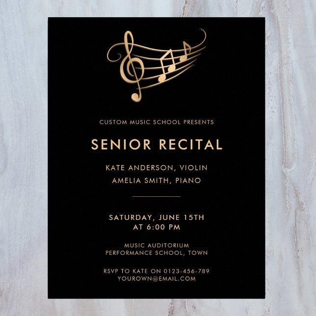 Senior Recital Music Concert Template Poster (Von Creator hochgeladen)