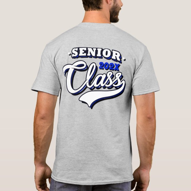 Senior Schließ class of, blue T - Shirt (Rückseite)