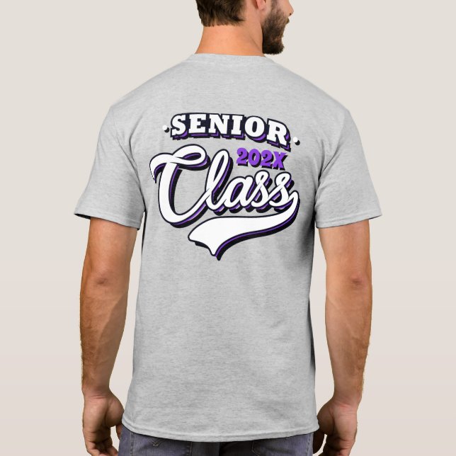 Senior Schließ class of, lila T - Shirt (Rückseite)