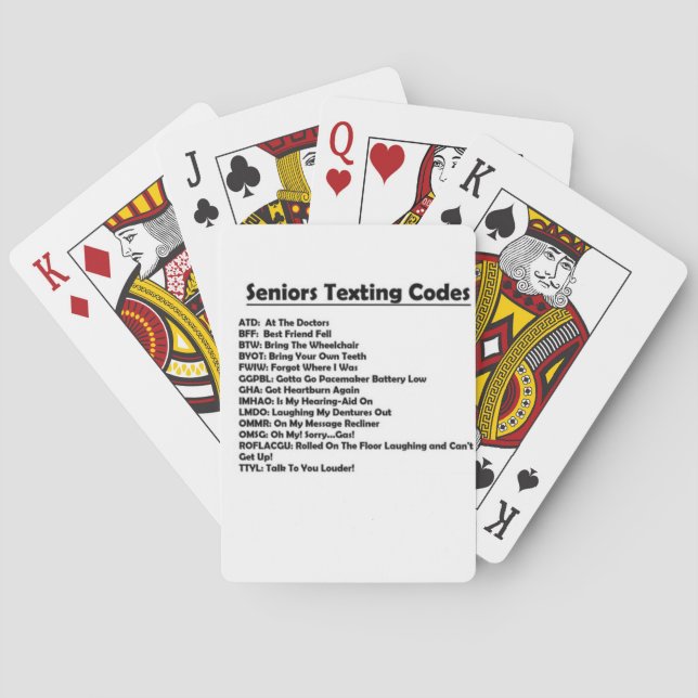 ** SENIOR SIMSE FUN** SPIELKARTEN (Rückseite)