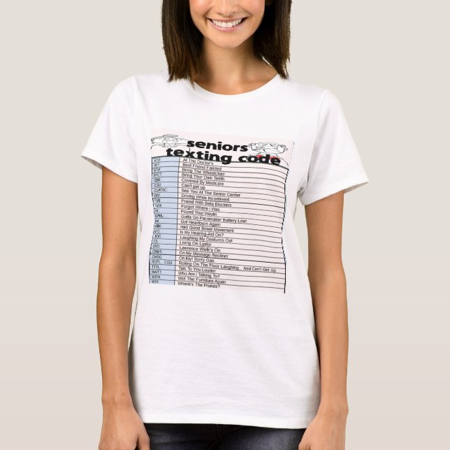 Senior simsen Code T-Shirt (Vorderseite)