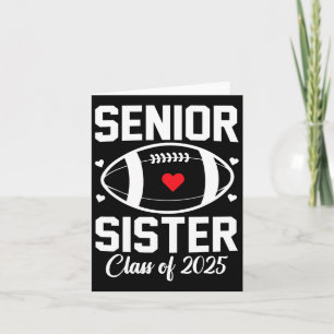 Senior Sister 2025 Football Sister Cl von 2025 Gra Karte