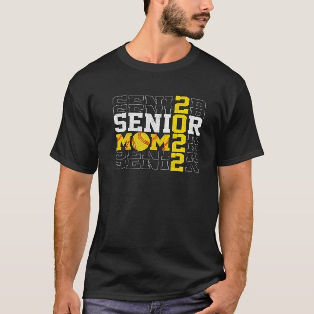 Senior Softball Mama 2022 Senior Mama High School  T-Shirt (Vorderseite)