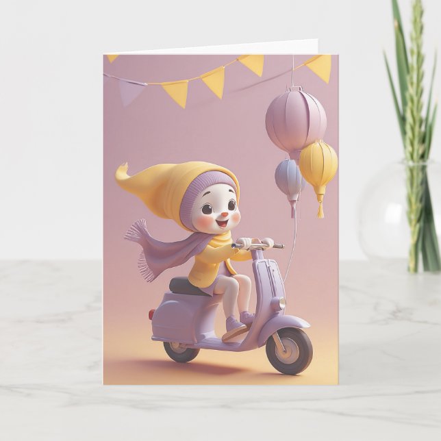 Senior Speedster's Birthday Karte (Vorderseite)
