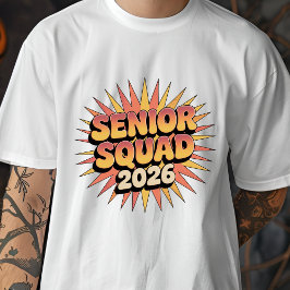 Senior Squad 2026 Retro Graduation Class of 2026 T-Shirt