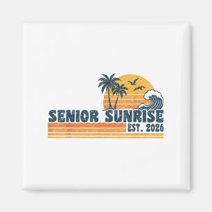 Senior Sunrise 2026 Abschluss Cool Retro Hoch Magnet