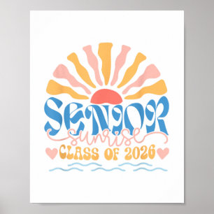 Senior Sunrise 2026 Boho Colorful High School Jeni Poster