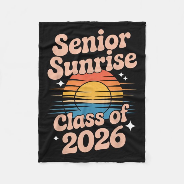 Senior Sunrise 2026 High School 12. Zwölfte Klasse Fleecedecke (Vorderseite)