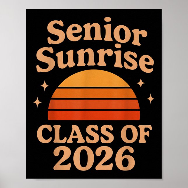 Senior Sunrise 2026 High School 12. Zwölfte Klasse Poster (Vorne)