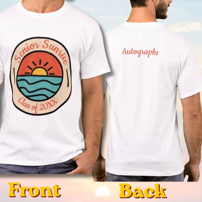 Senior Sunrise Autogramme T-Shirt (Customizable Senior Sunrise Shirt with a space for autographs)