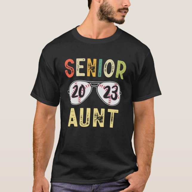 Senior Tante 2023 Cool Proud Tante Baseball Senior T-Shirt (Vorderseite)
