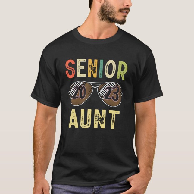 Senior Tante 2023 Cool Proud Tante Football Senior T-Shirt (Vorderseite)