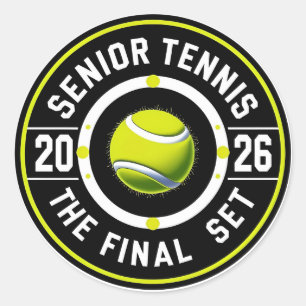 Senior Tennis 2026 – Der letzte Satz Vintage Runder Aufkleber
