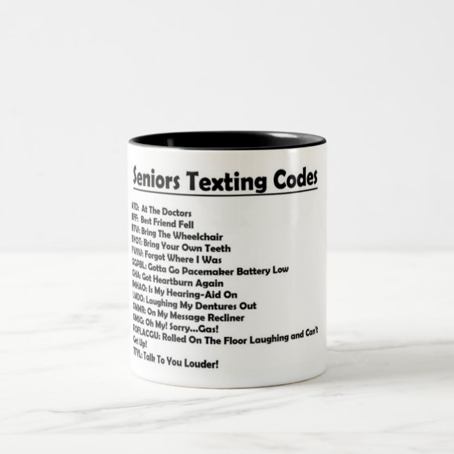 *SENIOR TEXING* FUN UND PHANTASTISCHE KAFFEE-TASSE ZWEIFARBIGE TASSE (Mittel)