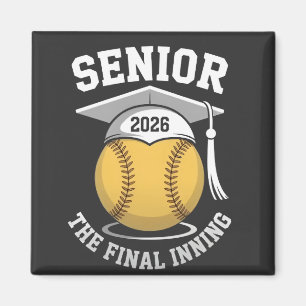 Senior the Final Inning 2026 Softball Abschluss Magnet