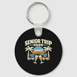 Senior Trip 2026 Retro-Strand-Sonnenuntergang-Palm Schlüsselanhänger