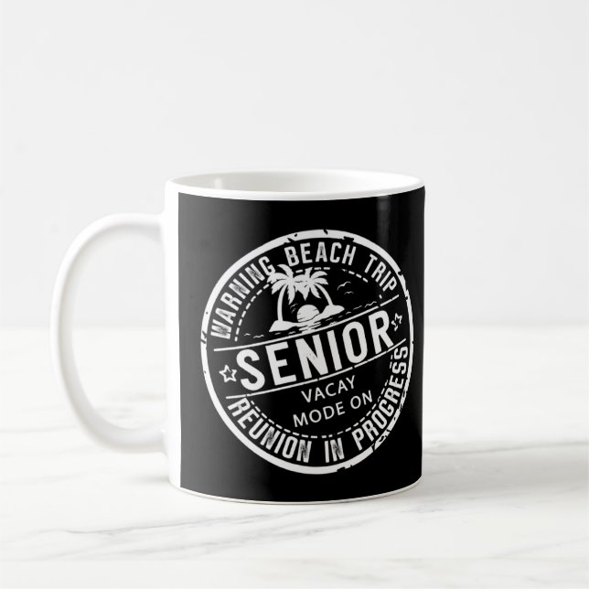 Senior Trip in Progress Palm Tree Beach 50. 60. Kaffeetasse (Links)