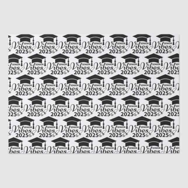 Senior Vibes 2025 Seidenpapier (Vorderseite)