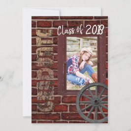 Senior Vintag Foto Abschluss Einladung