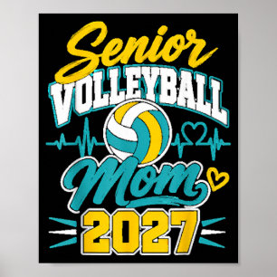 Senior-Volleyball-Mutter Cl von 2027 Spieltagsfan Poster