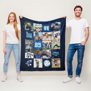 Senior-Volleyball-Team Custom Foto Galaxy Star Fleecedecke