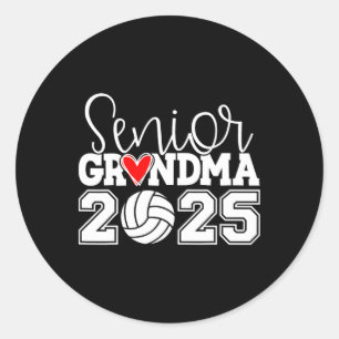 Senior Volleyll Oma 2025 Cl von 2025 Abschluss Runder Aufkleber