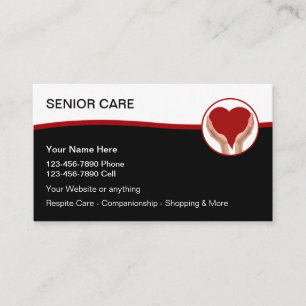 Senior Zuhause Care Krankenwagen Business Cards Visitenkarte