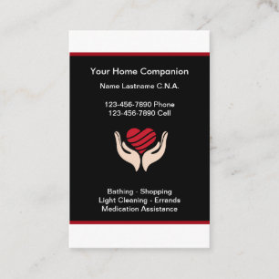 Senior Zuhause Companion Heart Business Cards Visitenkarte