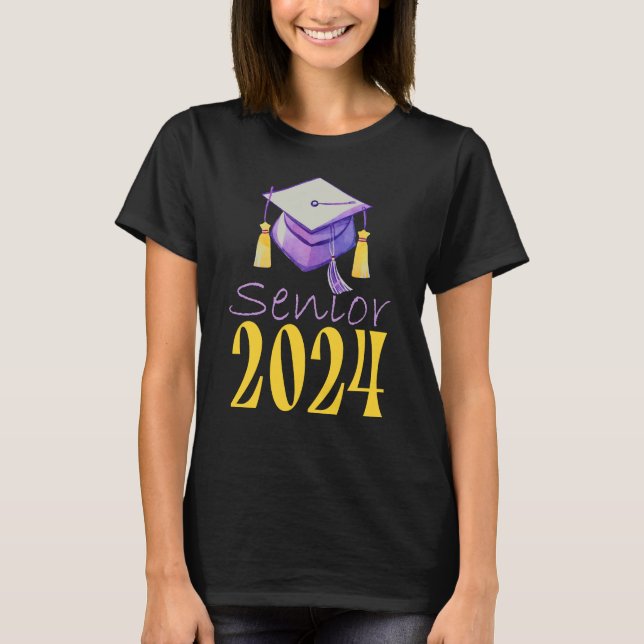 Senioren 2024 Klasse 2024 24 Abschluss T-Shirt (Vorderseite)