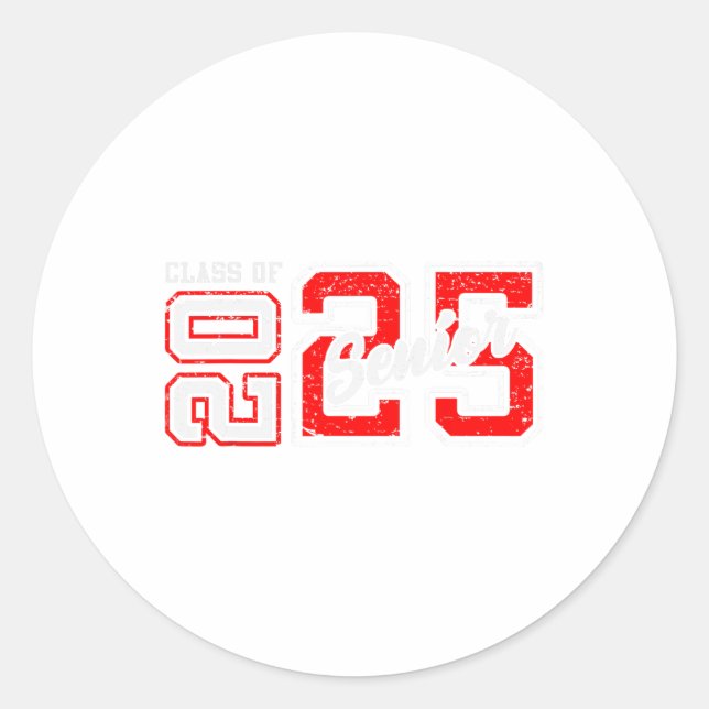 Senioren Abschluss 2025 Senior 2025 Cl von 2025 Runder Aufkleber (Vorderseite)