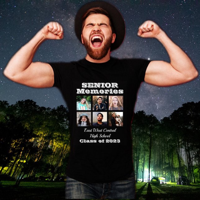 Senioren-Erinnerungen Klasse 6 FotoCollage 2023 T-Shirt (Von Creator hochgeladen)