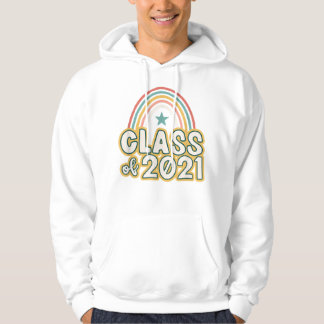 Senioren Retro Boho Rainbow Class of 2021 Hoodie