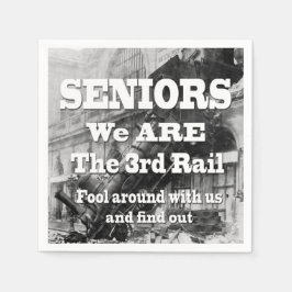 Senioren sind wir die dritte Eisenbahn Serviette