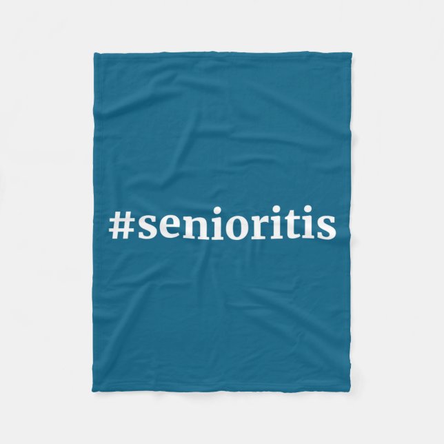 #Senioritätsmüdigkeit  Fleecedecke (Vorderseite)