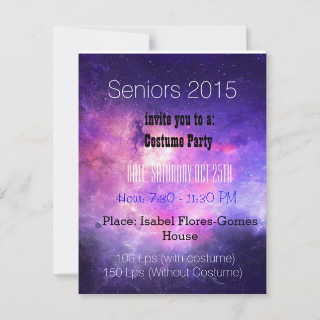 Seniors Party Einladung (Vorderseite)