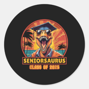 Seniorsaurus Senior Cl von 2025 Lustiger Dinosauri Runder Aufkleber
