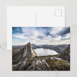 Senja Island Mountain Foto Postkarte