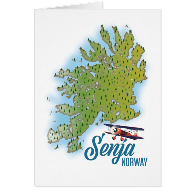 Senja Noway Inselkarte (Vorne)