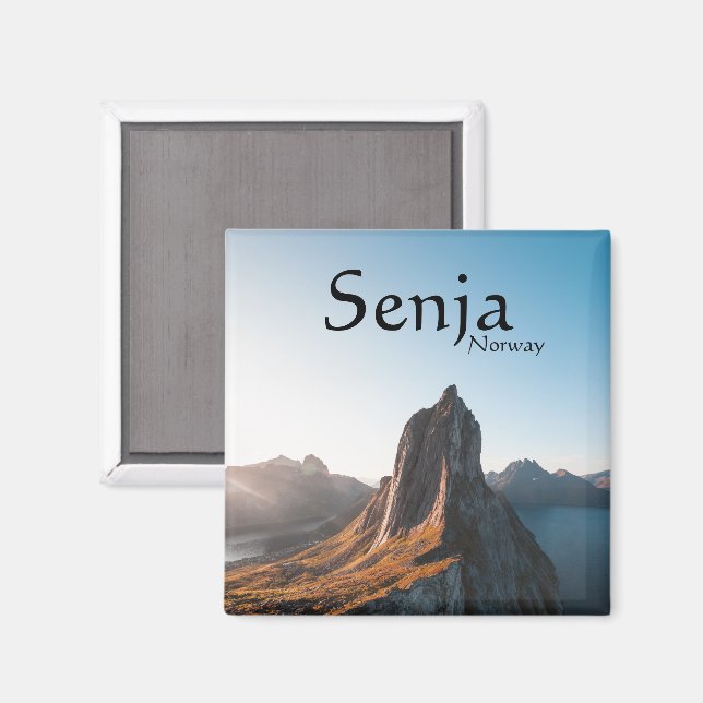 Senja Souvenir Magnet (Vorderseite/Rückseite)