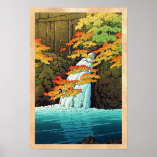 Senju Wasserfall, Akame Hasui Kawase Schienbein Poster