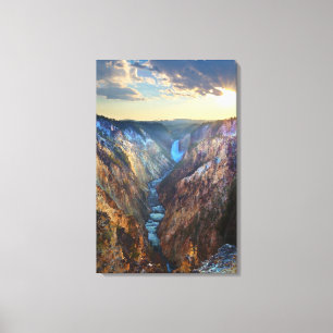 Senken Sie Fälle vom Punkt des Künstlers Leinwanddruck