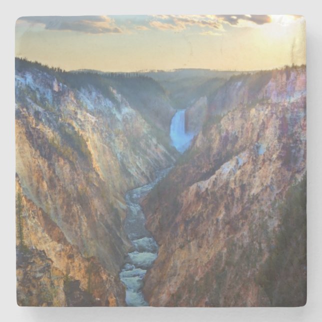 Senken Sie Fälle vom Punkt des Künstlers Steinuntersetzer (Vorderseite)